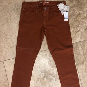 Banana republic burnt orange skinny jeans